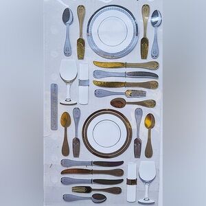 $1 Elegant Gold and Silver Dining Set $1 WITH ANY $10 ORDER OR MORE